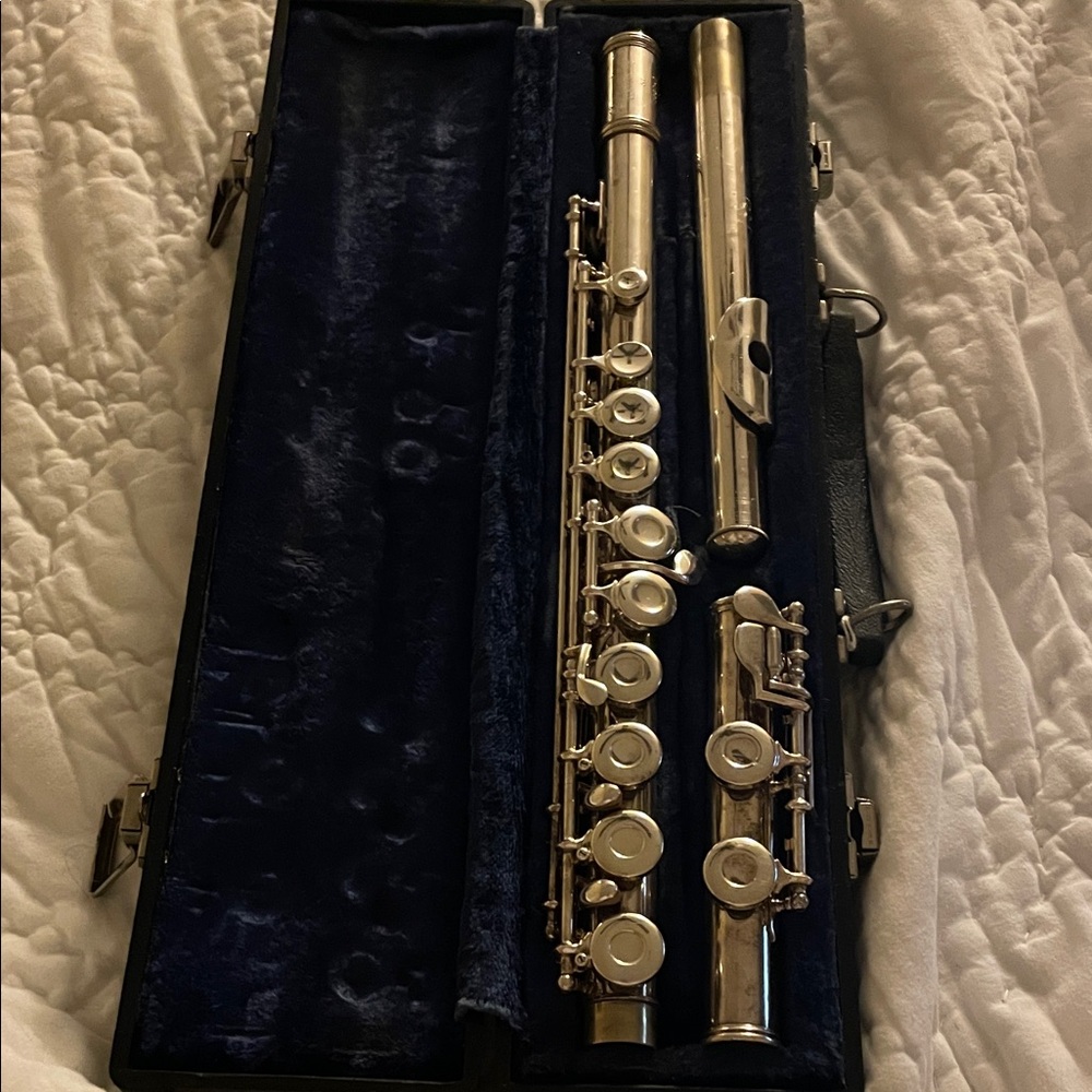 Elegant Silver Flute with Case